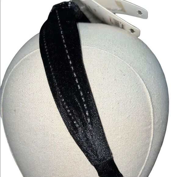 Lulla Collection by Bindaya Black w Silver Glitter Knotted Headband One Size New - Picture 2 of 3